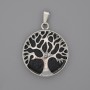 Pendant 'Lava in the Tree Frame', diameter about 27 mm, length about 37 mm