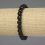 Black Agate Bracelet with Faceted 8 mm Beads