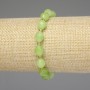 Bracelet Chrysoprase Olivine faceted beads 9x8 mm +/- spacer 3 mm +/- length 18 cm +/- stretch