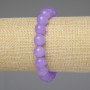 Lavender Amethyst Bracelet, Smooth 10mm Beads, 18 cm (Stretchy)