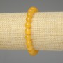 Yellow Cat's Eye Bracelet with Smooth 8mm Beads, 18 cm Stretch