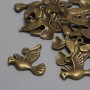 Bird Pendant in Bronze-Colored Metal, 19x18mm, ear hole 2mm, packaging 17 pcs