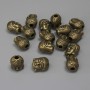 Bead insert 'Buddha' bronze metal color, 9×7 mm, hole diameter 2.4 mm, packaging 16 pcs
