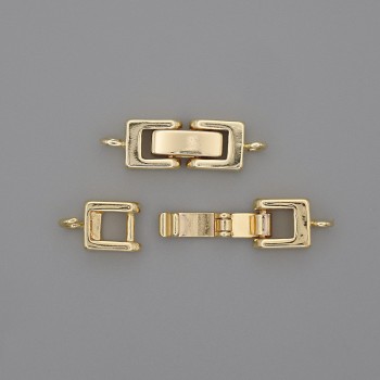 Clasp hardware, diameter 22x7 mm, gold-tone metal