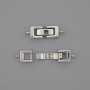 Closure hardware, 22x7 mm diameter, silver metal color