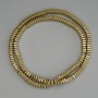 Hematite beads, gold color, square rondelle 4x2mm on beading thread, length 40 cm+