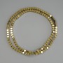 Gold-colored hematite beads, cube-shaped 4x4 mm, on beading wire, length 40 cm+