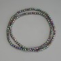 Rainbow hematite beads, faceted round 3mm ± on a thread, length 38 cm+