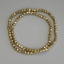 Gold-colored hematite beads, faceted 4mm balls on monofilament, length 38 cm ±