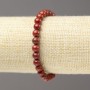 Red Jasper Bracelet, 6 mm diameter, 18 cm length, stretchy