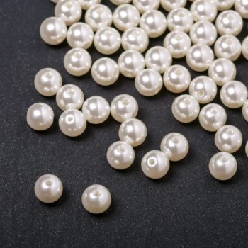Beads 'Pearl-like' (acrylic) white, diameter 12 mm, 0.5 kg ± 1000 pcs