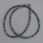 Hematite beads, faceted ball 3mm ± on beading thread, length 38 cm