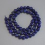 Faceted Lazurite Beads, round ball, 6 mm diameter, 37 cm length on thread