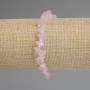 Pink Quartz Chip Bead Bracelet 5-12x2-5mm, 18cm length, stretch