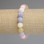 Morganite Bracelet - Smooth Bead 10mm, 18 cm Stretch