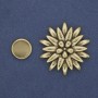 Flower Magnetic Brooch 41mm ± Golden Metal