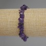 Amethyst faceted bracelet, bead size 7–12×4–6 mm, 18 cm in length (stretch)