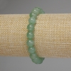 Smooth Jade Bead Bracelet, 8.5 mm diameter, 18 cm length, stretch