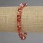 Faceted Agate Cube Bracelet, 7x7 mm, 18 cm Stretch