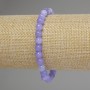 Aquamarine bracelet with smooth beads, 6 mm diameter, 18 cm length, stretch