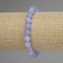 Aquamarine Bracelet with Smooth Beads, 8mm Diameter, 18cm Length, Stretch