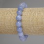 Aquamarine Bracelet with Smooth Beads, 10 mm Diameter ±, 18 cm Stretch