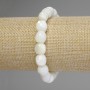 Mother-of-pearl Barrel Bracelet, diameter 10x9.5 mm, 5mm+-, stretch length 18 cm