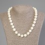 Pearl Necklace with Smooth Beads, 12 mm Diameter ±, 50 cm Length ± with Clasp