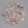 Pink opal chip butterfly beads, diameter 10-15×6-7 mm, 5 mm± seed beads 3 mm±, length 39 cm± on thread