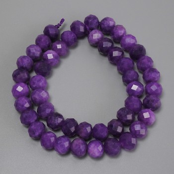 Sugilite Faceted Rondelle Beads, diameter 10x8 mm, length approx. 38 cm on thread