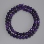 Faceted Amethyst Bead, 6mm diameter, 39cm length on thread