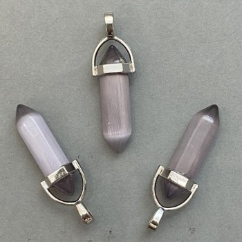 Cat's Eye Pendant Hexagonal Crystal Ball 8x31x41mm+