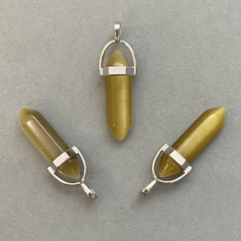 Cat's Eye Pendant Hexagonal Crystal Sphere 8×31×41 mm+