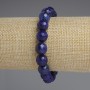 Lazurite faceted bead bracelet, 10mm beads, length 18 cm, stretch