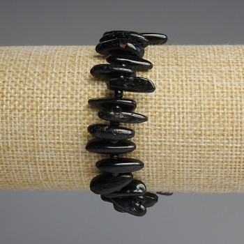 Agate chip-needle bracelet, 15–28 × 3–4 mm diameter, 3 mm seed beads, length 18 cm, stretch