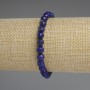 Azurite Bracelet with 6mm Faceted Bead, 18 cm Stretch