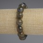 Labradorite bracelet with smooth beads, 12 mm diameter, 18 cm length, stretch