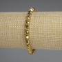 Hematite Bracelet, Gold Color, Faceted 6mm, 18 cm Length, Stretch