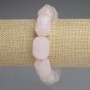Rose Quartz Faceted Bracelet 20x15 mm, 18 cm length, stretch