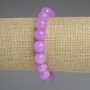Bracelet Lavender Amethyst Smooth Beads, 10mm Diameter, 18cm Length, Stretch