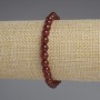 Carnelian Bracelet with Smooth Beads, 6mm Diameter, 18cm Length, Elastic