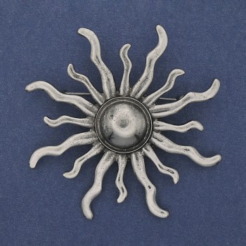 Brooch 'Yarylo' Silver-tone Metal 69mm+