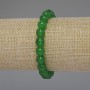 Chrysoprase bracelet with smooth beads, 8 mm diameter, 18 cm length, stretch