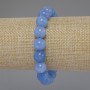 Aquamarine Bracelet with Smooth Beads, 10 mm Diameter, 18 cm Length, Stretch