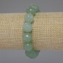 Jade bracelet with faceted beads, 12 mm diameter, 18 cm length, stretch