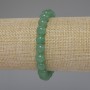 Jade Bracelet, Smooth Beads, 8mm Diameter, 18 cm Length, Stretch