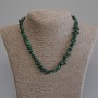 Malachite Chip Necklace, diameter 6-11×3-6 mm, length 45 cm