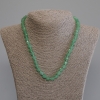Nephrite Necklace, Natural Stone, Faceted Cube, Diameter 7×7 mm, Length 50 cm±