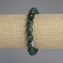 Agate Bracelet with Smooth Beads, 10mm Diameter, 18 cm Length, Stretch