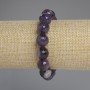 Faceted Amethyst Bead Bracelet, 12mm Diameter, 18cm Length, Stretch
